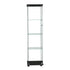 Display Storage Cabinet Glass Lockable 164cm with 4 Tier Shelves Floor