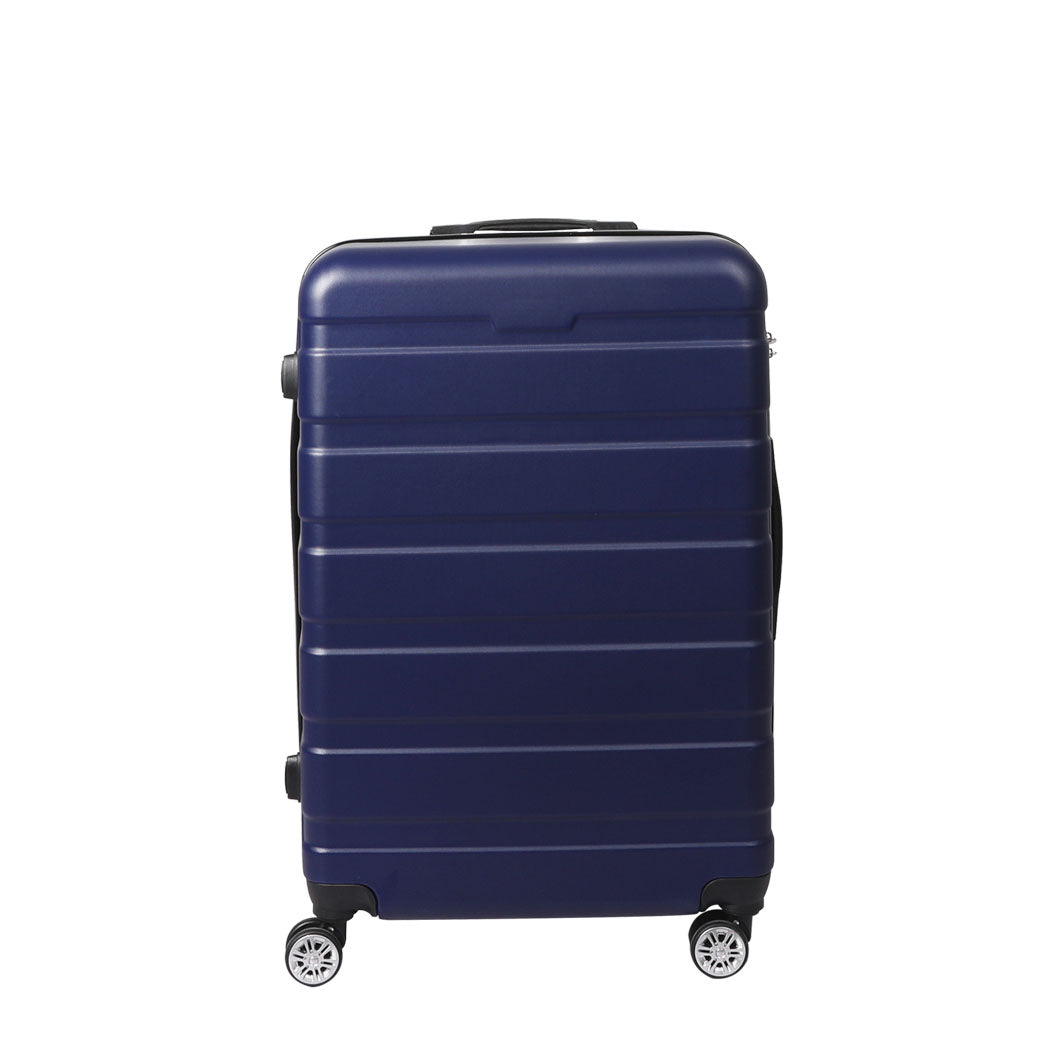 20" Luggage Suitcase Trolley Travel Packing Lock Hard Shell Navy