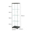 Display Storage Cabinet Glass Lockable 164cm with 4 Tier Shelves Floor