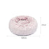 Pet Bed Cat Dog Donut Nest Calming Mat Soft Plush Kennel Pink Size XXL