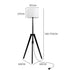 Wooden Floor Lamp Modern Tripod Shaded Night Light Adjustable Home Decor