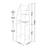 3 Over Tiers Toilet Shelf Bathroom Rack Storage Stand Organiser Wash Machine Steel White