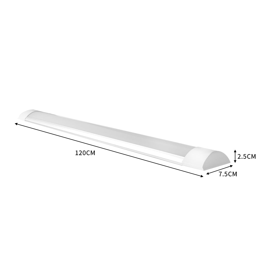 5Pcs LED Slim Ceiling Batten Light Daylight 120cm Cool white 6500K 4FT