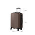 28" Luggage Suitcase Trolley Travel Packing Lock Hard Shell Coffee