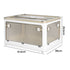 55L Storage Boxes Stackable Container with Lid 5 Sides Open Wardrobe Foldable