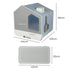 Fully Enclosed Cat Litter Box Mat Kitty Toilet Odour Control Basin Blue