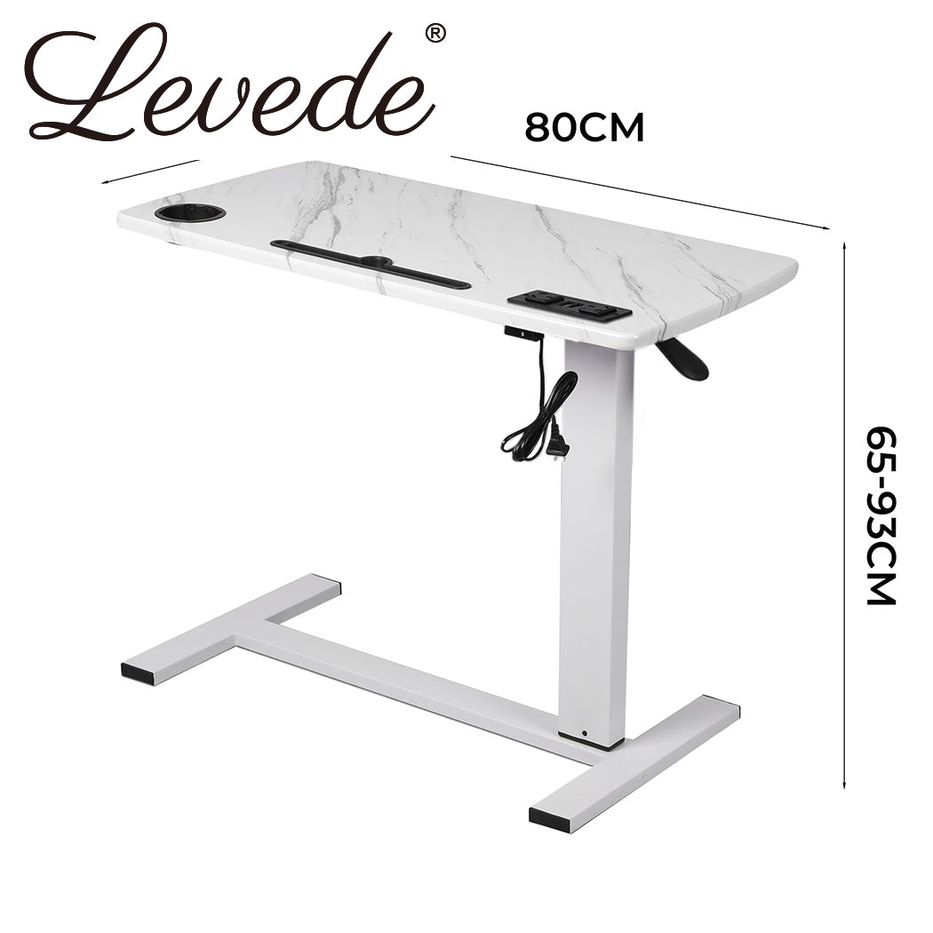 Standing Desk Height Adjustable Sit Stand Office Computer Table Shelf USB