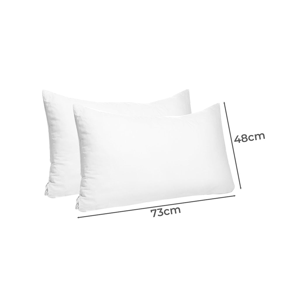 Pillows Bed 4 Pack Home Hotel Soft Family Cotton Cover Standard Size Firm