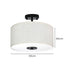 Led Ceiling Light 33cm Modern Bedroom Pendant Lights Linen Shade Flush