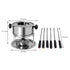 Classic Fondue Set 12pcs Stainless Steel Cheese Chocolate Dipping  6 Forks