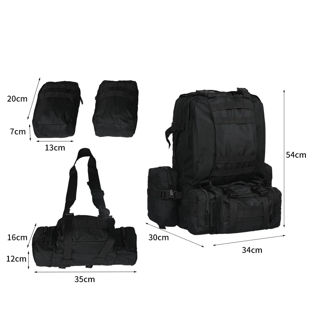 56L Molle Backpack Military Tactical Detachable Camping Outdoor Bag