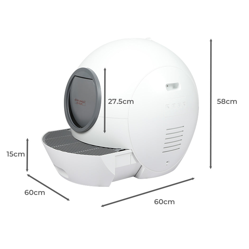 Automatic Smart Cat Litter Box Self-Cleaning Enclosed Kitty Toilet Hooded