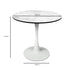 Dining Table Kitchen Swivel Marble Tulip Outdoor Round Metal White