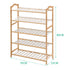 Bamboo Shoe Rack Storage Wooden Organizer Shelf Stand 5 Tiers Layers 70cm