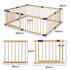 Kids Playpen Wooden Baby Safety Gate Fence Child Play Game Toy Security L