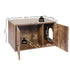 Enclosed Hooded Cat Litter Box Furniture Kitty Toilet Tray Pet House Table