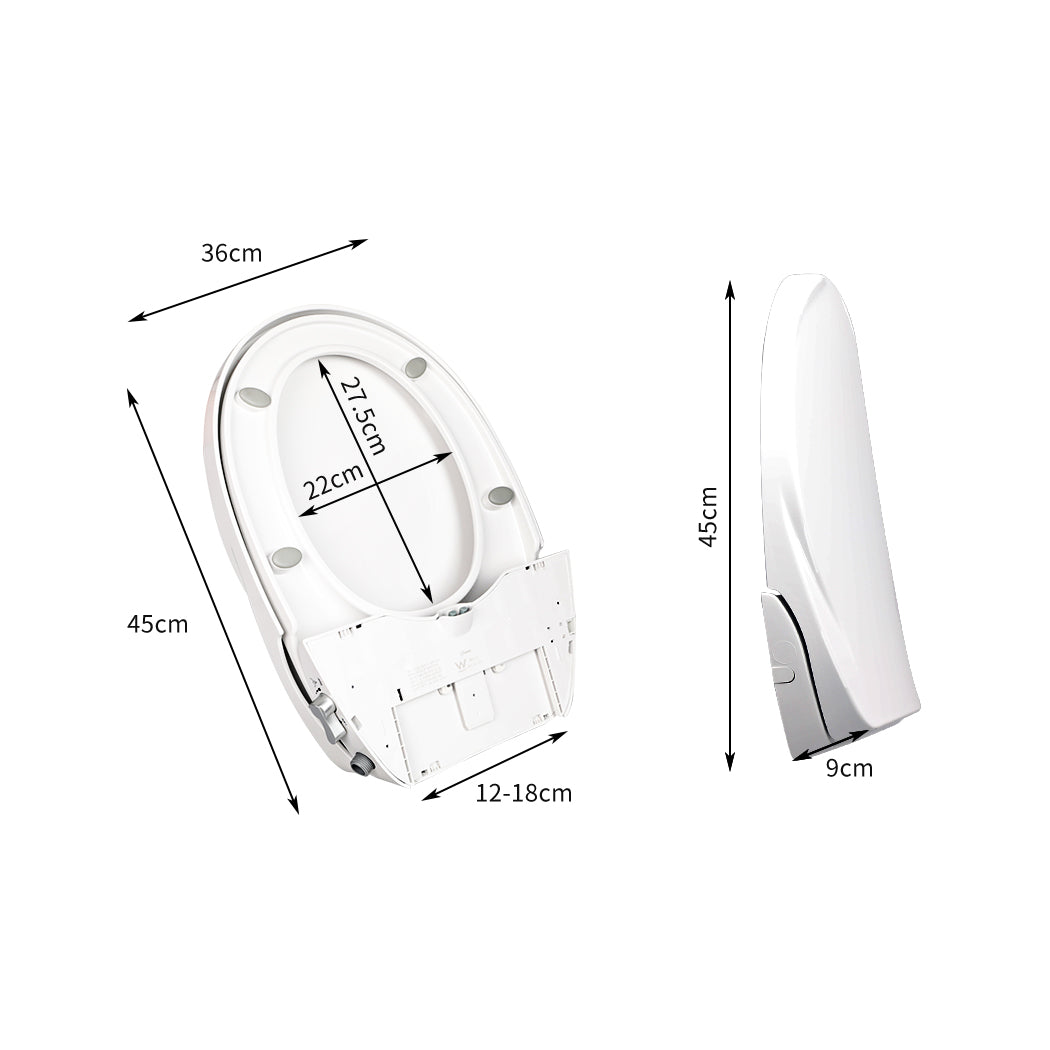 Non Electric Bidet Toilet Seat Dual Nozzles Cover Bathroom Spray Water Wash