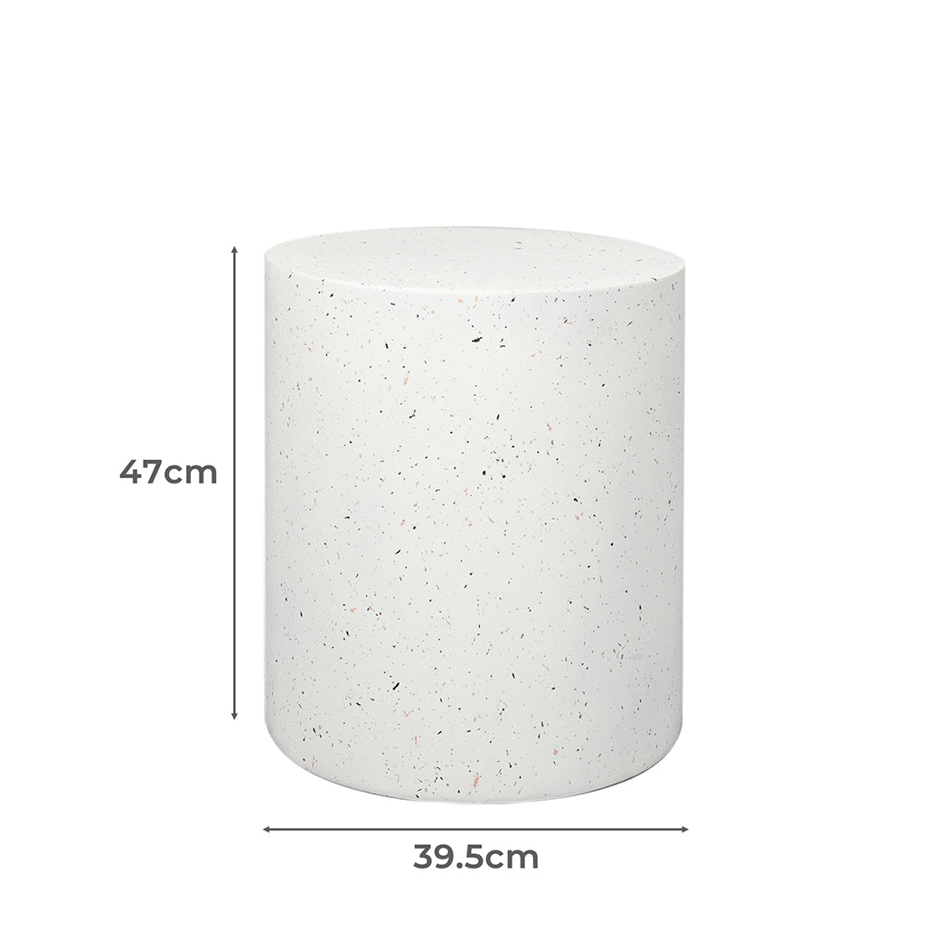 Side Table Terrazzo Round Side Table Magnesia Stone Concrete Stool