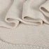 Knitting Throw Blanket Cushion Set Pillow Tassel Fringe Sofa Bed Ivory