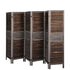 6 Panel Room Divider Folding Screen Privacy Dividers Stand Wood Brown