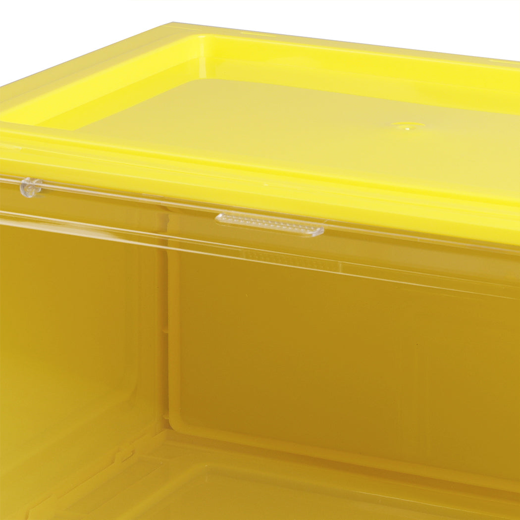 Sneaker Display Case Clear Shoe Storage Box Stackable Magnetic  Yellow