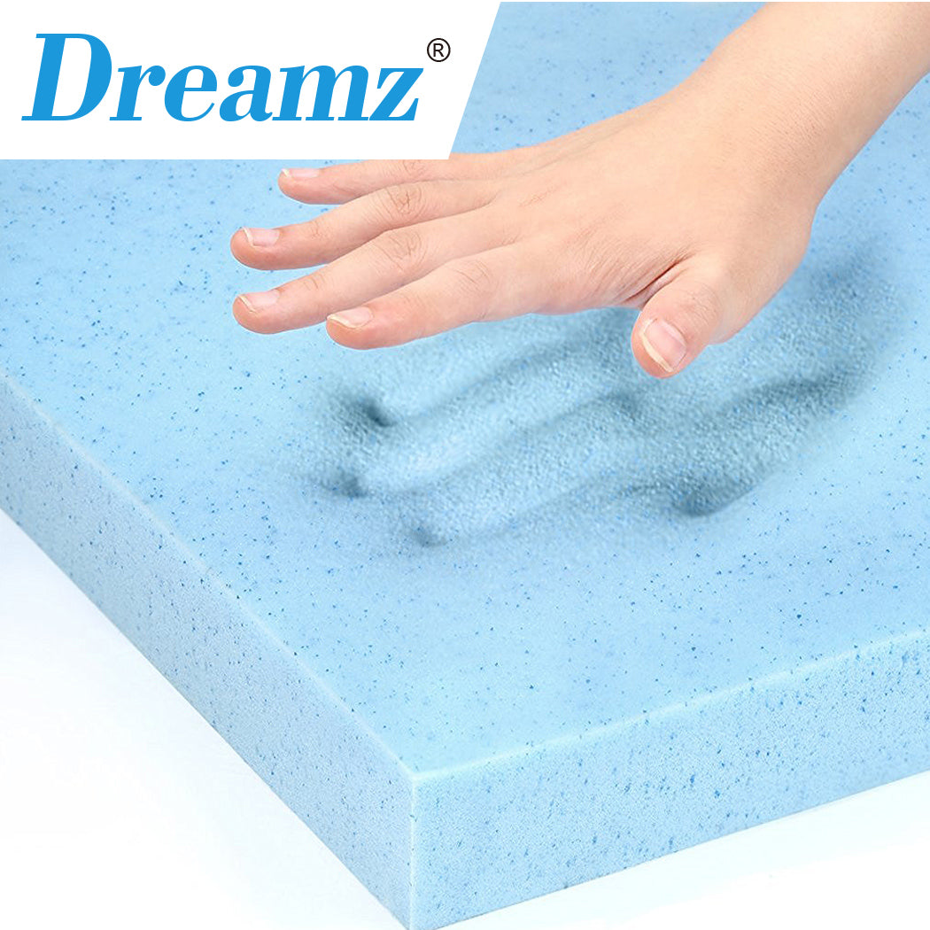 5cm Thickness Cool Gel Memory Foam Mattress Topper Bamboo Fabric Single