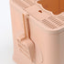 Foldable Cat Litter Box Tray Enclosed Kitty Toilet Hood Hair Grooming Pink