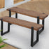 2x Dining Bench Chairs Wooden Seat Kitchen Outdoor Garden Patio 140CM