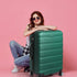 28" Luggage Suitcase Trolley Travel Packing Lock Hard Shell Green