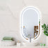 LED Wall Mirror Oval Anti-fog Bathroom Mirrors Makeup Light 50x75cm