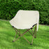 Folding Camping Moon Chair Lightweight Outdoor Chairs Portable Seat Beige