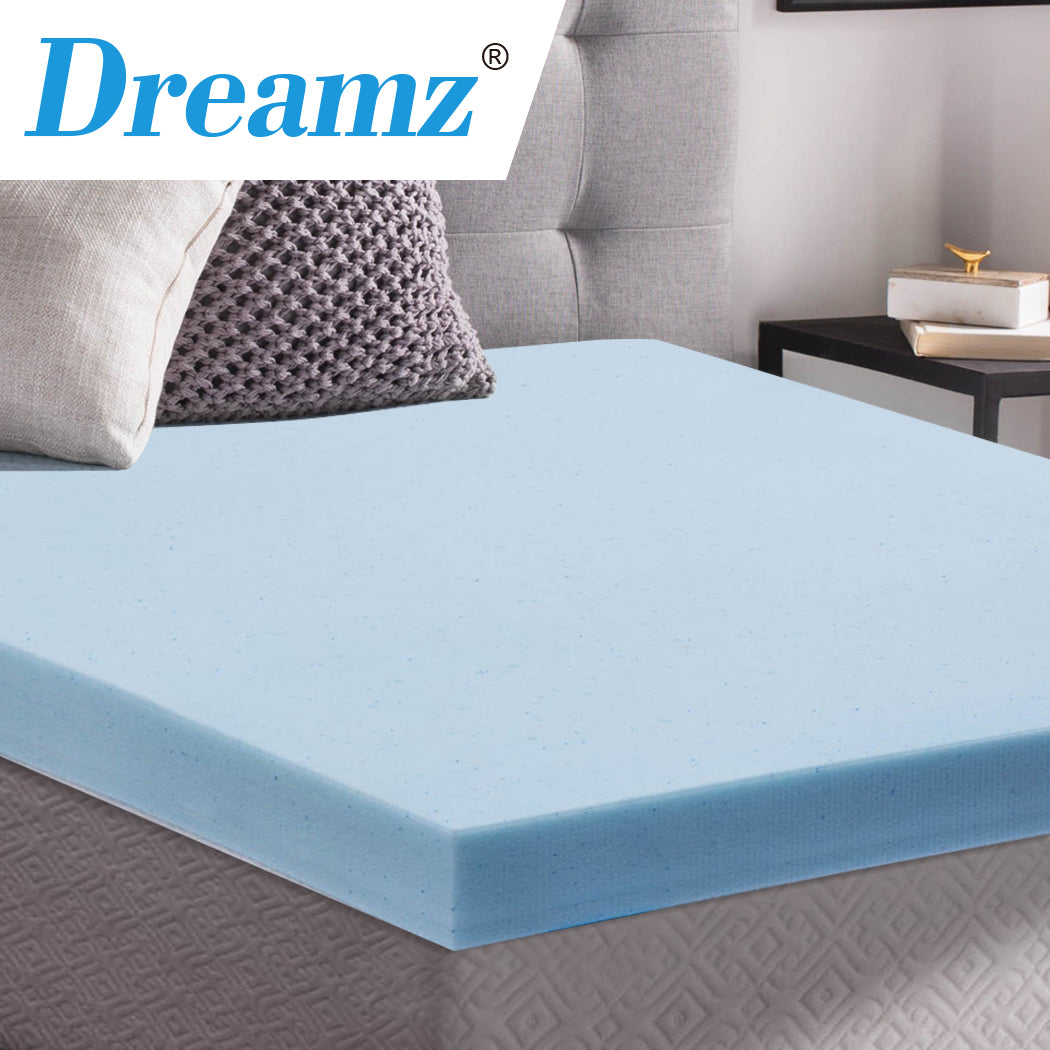 5cm Thickness Cool Gel Memory Foam Mattress Topper Bamboo Fabric Single