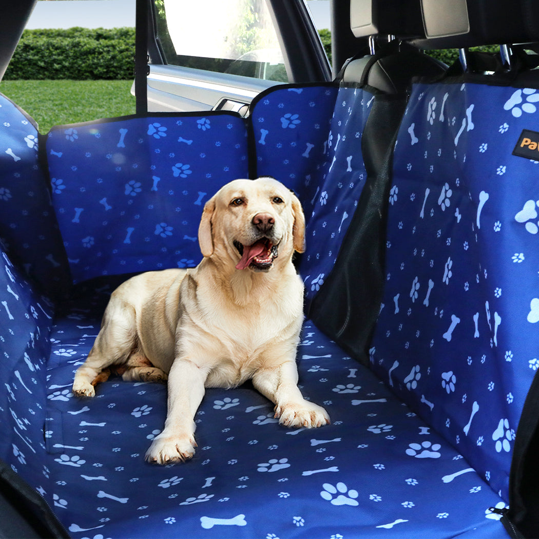 Pet Back Car Seat Cover Hammock Nonslip Dog Puppy Cat Waterproof Rear Blue