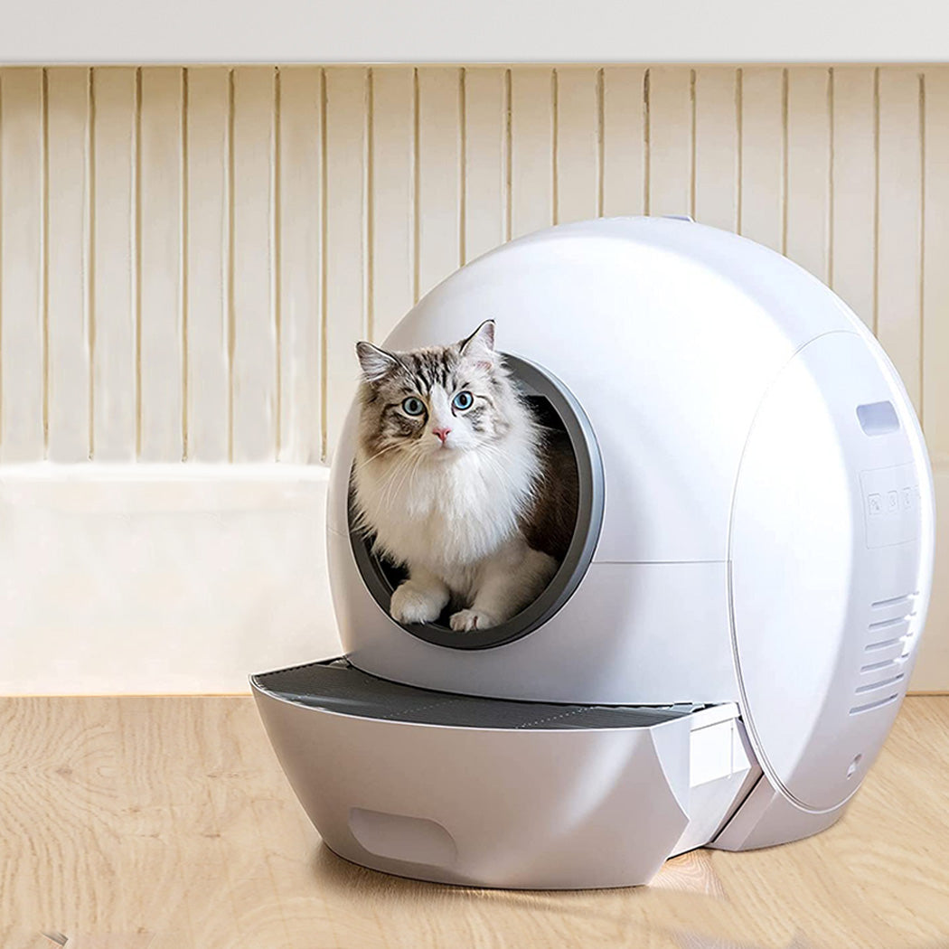 Automatic Smart Cat Litter Box Self-Cleaning Enclosed Kitty Toilet Hooded