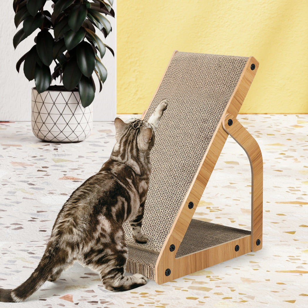 Cat Scratcher Scratching Board Corrugated Cardboard Scratch Bed Toy Pad Mat