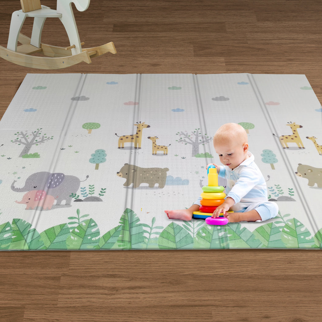 Kids Play Mat Baby Crawling Pad Floor Foldable XPE Foam Non-slip Bear