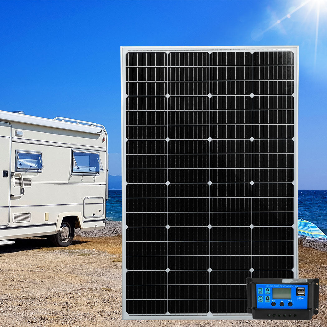 12V 300W Solar Panel Kit Mono Caravan Camping Power Controller Charging USB Home