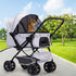 Pet Stroller Pram Dog Carrier Trailer Strollers 4 Wheels Foldable Large