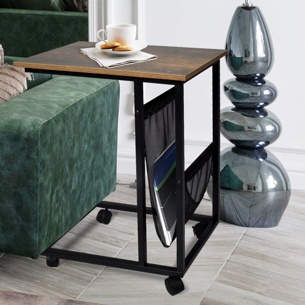 Coffee Table Side End Moveable Tables Laptop Desk Bedside Sofa Metal