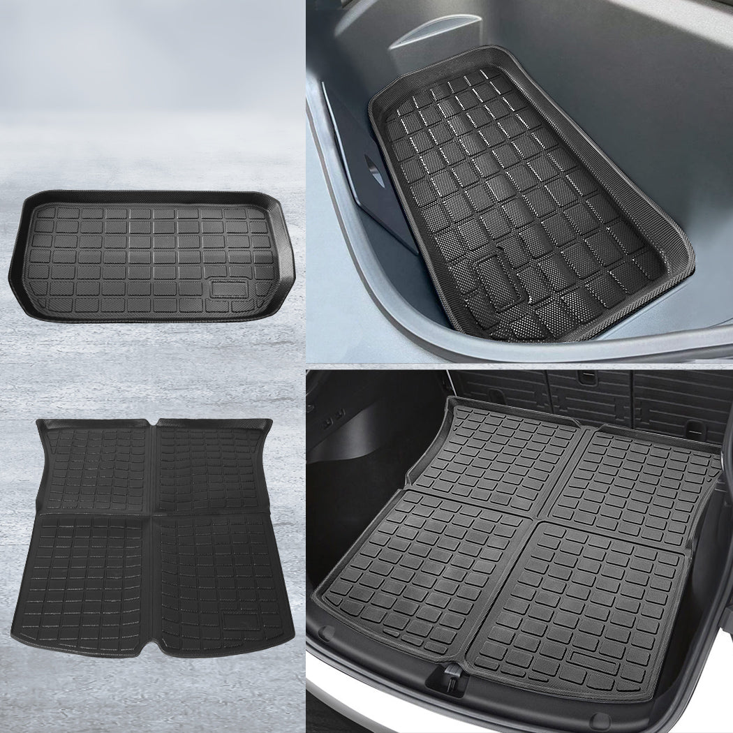 Tesla Model Y Floor Mats  Front Rear Trunk Anti-Slip 2020-2022 Car Carpets