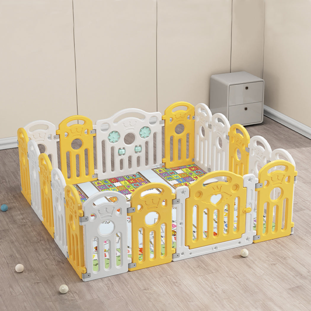 Kids Playpen Baby Safety Gate Toddler Fence Child Play Game Toy 18 Panels