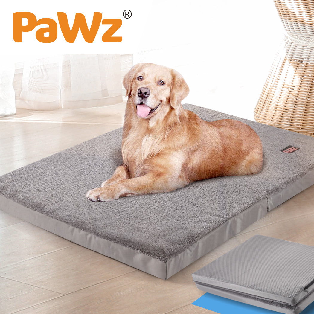 Pet Bed Foldable Dog Puppy Beds Cushion Pad Pads Soft Plush Black M