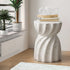 Side Table  Terrazzo Hourglass Shape Magnesia Stool Stone Style Top 35cm