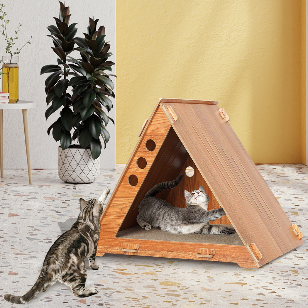 Cat Scratcher Scratching Board Corrugated Cardboard Scratch Bed Condo House