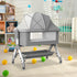 Baby Cot Bed Crib Portable Bassinet Safety Fence Adjustable Beside