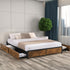 Metal Bed Frame Mattress Base Platform Wooden 4 Drawers Queen