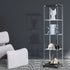 Display Storage Cabinet Glass Lockable 164cm with 4 Tier Shelves Floor