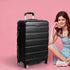 24" Luggage Suitcase Trolley Travel Packing Lock Hard Shell Black