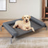 Elevated Pet Bed Dog Puppy Cat Trampoline Hammock Raised Heavy Duty Grey M