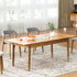 Dining Table 1.6-2M Extendable Rubber Wood Frame Rectangle 8-10 Seater